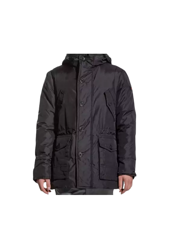 parka nero da uomo impermeabile e antimacchia | PEUTEREY parka nero da uomo impermeabile e antimacchia | PEUTEREY