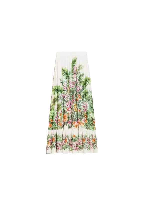 Gonna Flowers neve donna con stampa ibiscus | TWINSET Gonna Flowers neve donna con stampa ibiscus | TWINSET