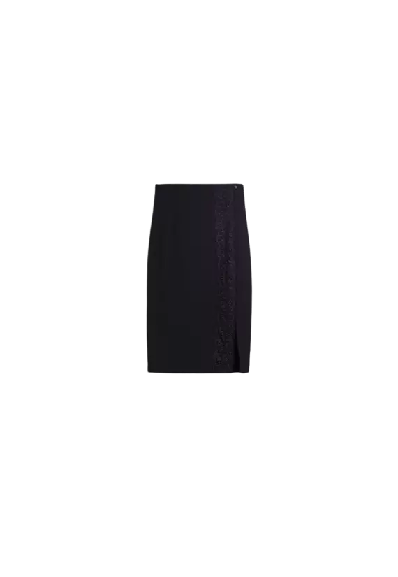 TWINSET Gonna Donna A-TI Vita Alta Lunga Pizzo Nero Spacco Stretch ... TWINSET Gonna Donna A-TI Vita Alta Lunga Pizzo Nero Spacco Stretch ...