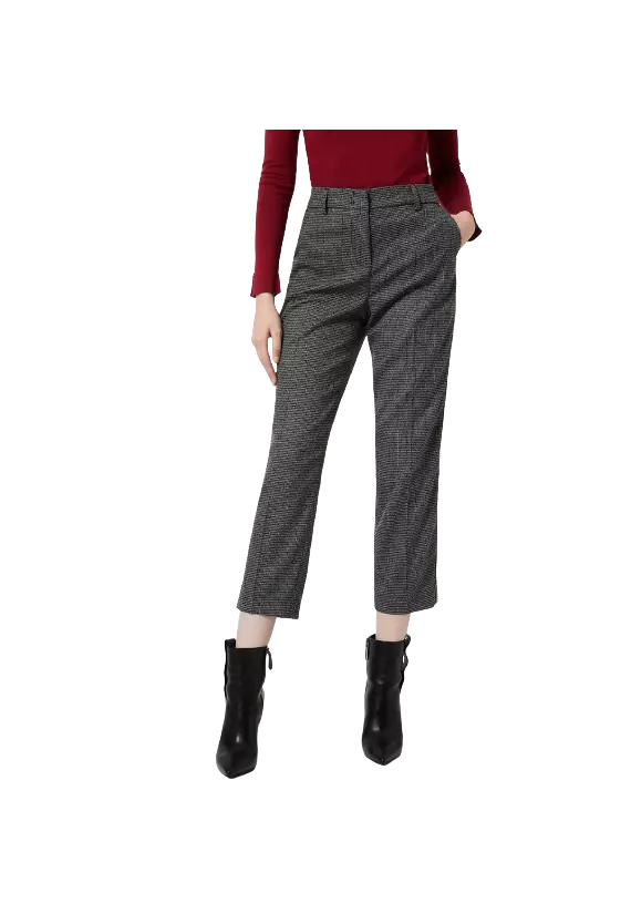 LIU JO Pantaloni Donna A-TI cropped Vita Alta Perline Elastici Grig... LIU JO Pantaloni Donna A-TI cropped Vita Alta Perline Elastici Grig...
