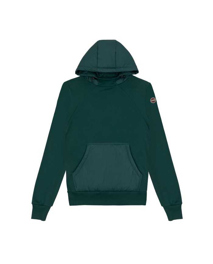 felpa sherwood da uomo con dettagli in nylon e logo | COLMAR felpa sherwood da uomo con dettagli in nylon e logo | COLMAR