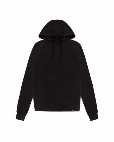 felpa nero da uomo in misto lana e cotone sul capo | COLMAR