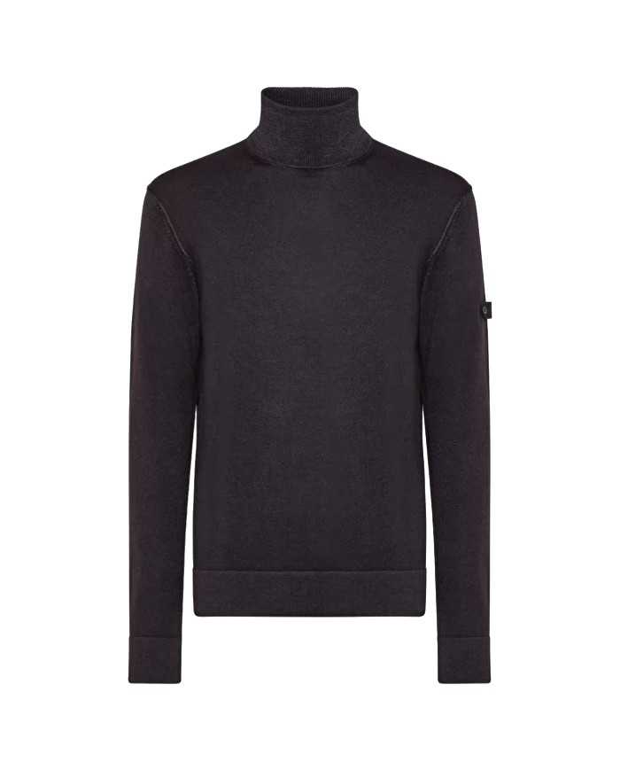 maglia grigio piombo da uomo con inseri e fascetta | PEUTEREY maglia grigio piombo da uomo con inseri e fascetta | PEUTEREY