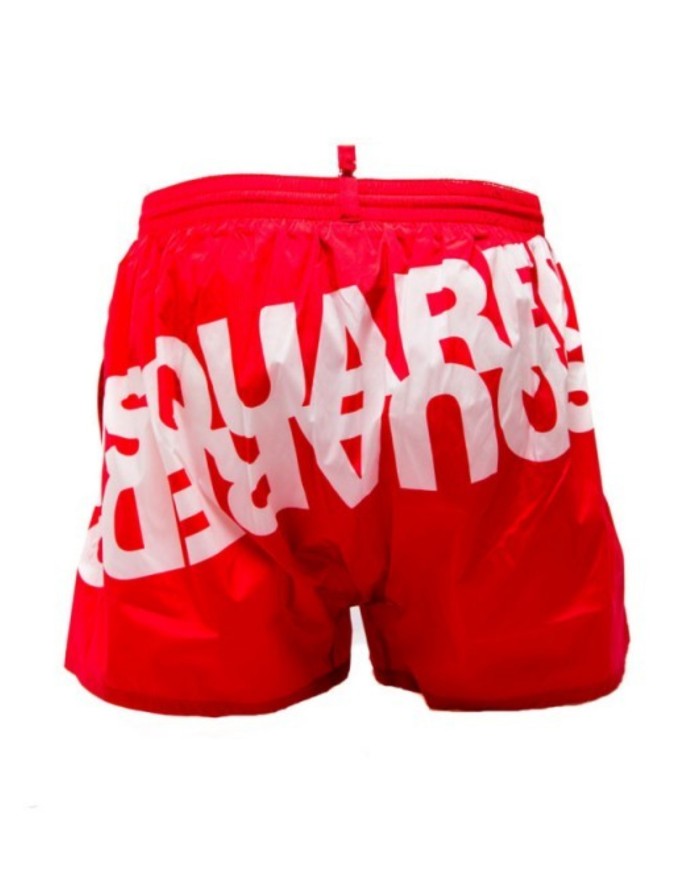 DSQUARED2 mare Costume Uomo D7B643140 PE 2020 Boxer Rosso Bianco El