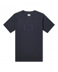 t-shirt total eclips da uomo con logo ricamato in tono | C.P. COMPANY t-shirt total eclips da uomo con logo ricamato in tono | C.P. COMPANY