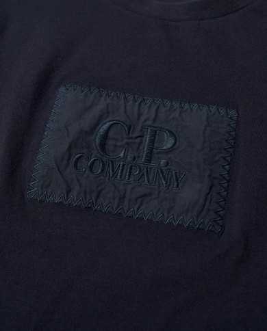 t-shirt total eclips da uomo con logo ricamato in tono | C.P. COMPANY t-shirt total eclips da uomo con logo ricamato in tono | C.P. COMPANY