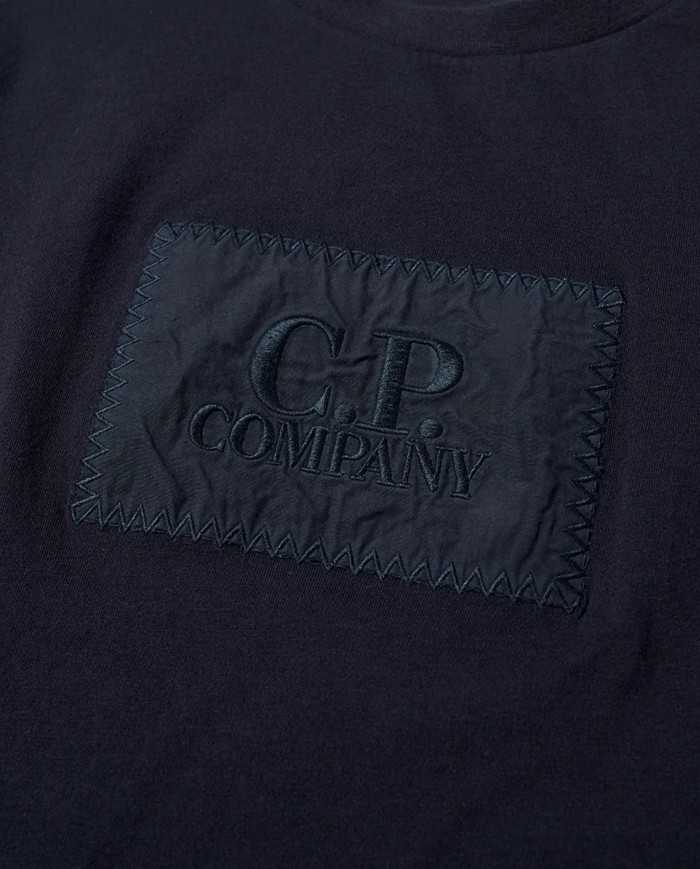 t-shirt total eclips da uomo con logo ricamato in tono | C.P. COMPANY t-shirt total eclips da uomo con logo ricamato in tono | C.P. COMPANY