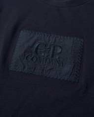 t-shirt total eclips da uomo con logo ricamato in tono | C.P. COMPANY t-shirt total eclips da uomo con logo ricamato in tono | C.P. COMPANY