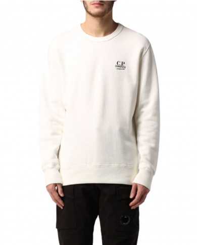 felpa gauze white uomo logato con scritta "cinquanta" | C.P. COMPANY felpa gauze white uomo logato con scritta "cinquanta" | C.P. COMPANY