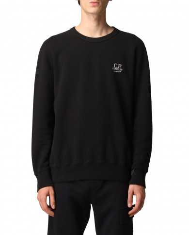 felpa nera da uomo logato con scritta "cinquanta" | C.P. COMPANY felpa nera da uomo logato con scritta "cinquanta" | C.P. COMPANY