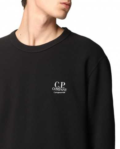 felpa nera da uomo logato con scritta "cinquanta" | C.P. COMPANY felpa nera da uomo logato con scritta "cinquanta" | C.P. COMPANY