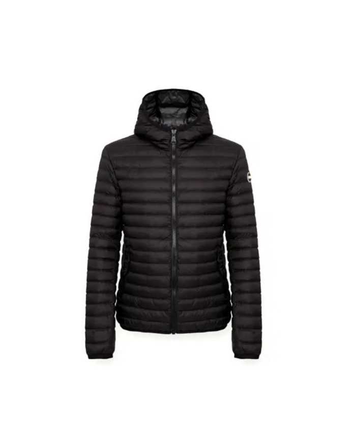 piumino trapuntato nero/spike da uomo con loghi | COLMAR piumino trapuntato nero/spike da uomo con loghi | COLMAR