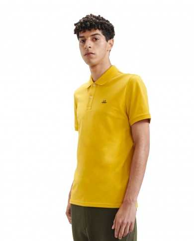 polo nugget gold da uomo con etichetta logata ricamata | C.P. COMPANY polo nugget gold da uomo con etichetta logata ricamata | C.P. COMPANY