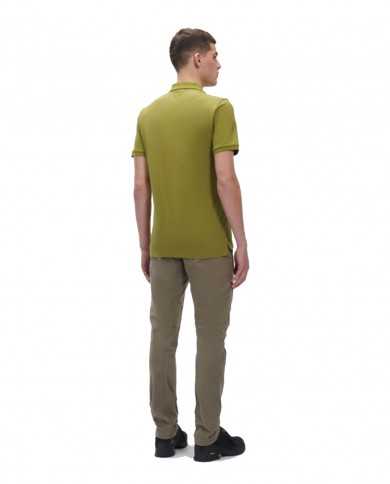 polo green moss da uomo con etichetta logata ricamata | C.P. COMPANY polo green moss da uomo con etichetta logata ricamata | C.P. COMPANY