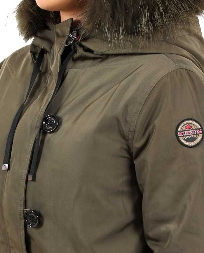 MUSEUM Giaccone Donna WILD JA72NY309 Parka Cappuccio Pelliccia Verd... MUSEUM Giaccone Donna WILD JA72NY309 Parka Cappuccio Pelliccia Verd...
