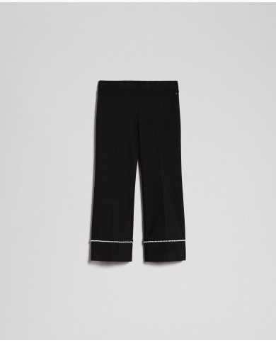 TWINSET Pantaloni Donna A-TI Pantalone Flare Elastici Milano Perle ... TWINSET Pantaloni Donna A-TI Pantalone Flare Elastici Milano Perle ...