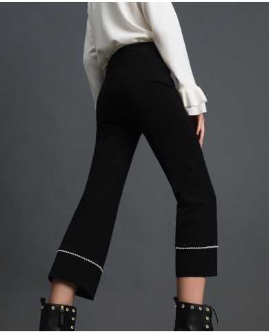TWINSET Pantaloni Donna A-TI Pantalone Flare Elastici Milano Perle ... TWINSET Pantaloni Donna A-TI Pantalone Flare Elastici Milano Perle ...