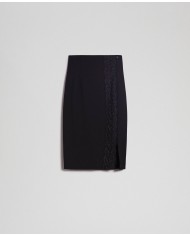 TWINSET Gonna Donna A-TI Vita Alta Lunga Pizzo Nero Spacco Stretch ... TWINSET Gonna Donna A-TI Vita Alta Lunga Pizzo Nero Spacco Stretch ...