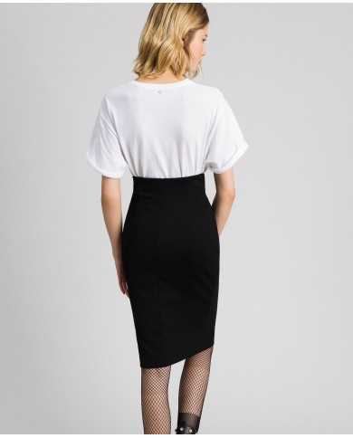 TWINSET Gonna Donna A-TI Vita Alta Lunga Pizzo Nero Spacco Stretch ... TWINSET Gonna Donna A-TI Vita Alta Lunga Pizzo Nero Spacco Stretch ...