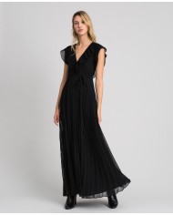 TWINSET Abito Donna A-TI Vestito Lungo Georgette Scollatura Zip Ner... TWINSET Abito Donna A-TI Vestito Lungo Georgette Scollatura Zip Ner...