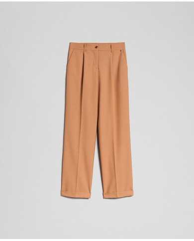 TWINSET Pantaloni Donna A-TI Lana Elastici Pieghe Risvolto Zip Camm... TWINSET Pantaloni Donna A-TI Lana Elastici Pieghe Risvolto Zip Camm...