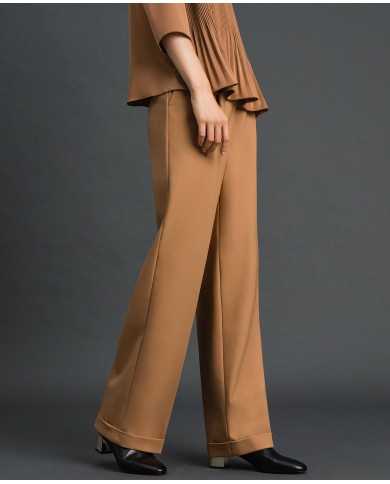 TWINSET Pantaloni Donna A-TI Lana Elastici Pieghe Risvolto Zip Camm... TWINSET Pantaloni Donna A-TI Lana Elastici Pieghe Risvolto Zip Camm...