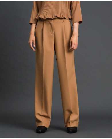 TWINSET Pantaloni Donna A-TI Lana Elastici Pieghe Risvolto Zip Camm... TWINSET Pantaloni Donna A-TI Lana Elastici Pieghe Risvolto Zip Camm...