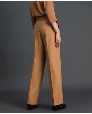 TWINSET Pantaloni Donna A-TI Lana Elastici Pieghe Risvolto Zip Camm... TWINSET Pantaloni Donna A-TI Lana Elastici Pieghe Risvolto Zip Camm...