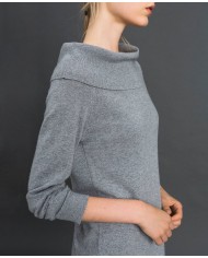 TWINSET Abito Donna A-TI Vestito Corto Cashmere Zip Sottoveste Pizz...