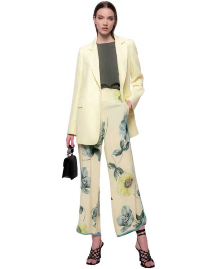 pantaloni a palazzo multicolor da donna con fatansia floreale | PINKO pantaloni a palazzo multicolor da donna con fatansia floreale | PINKO
