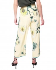 pantaloni a palazzo multicolor da donna con fatansia floreale | PINKO