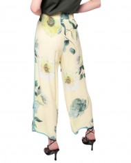 pantaloni a palazzo multicolor da donna con fatansia floreale | PINKO