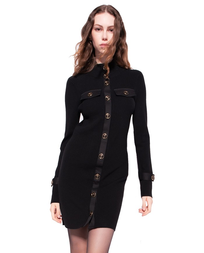 Vestito discount nero lana