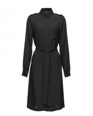 abito chemisier nero limousine donna con pattern Monogram | PINKO