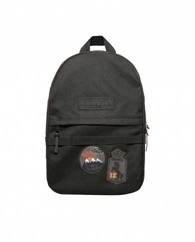 zaino jet black da uomo con logo patch gommati | AERONAUTICA MILITARE