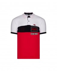 polo white/navy/red uomo con logo e patchwork | AERONAUTICA MILITARE