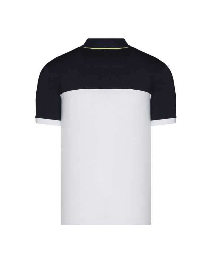 polo navy/lime/white uomo con logo e patchwork | AERONAUTICA MILITARE polo navy/lime/white uomo con logo e patchwork | AERONAUTICA MILITARE