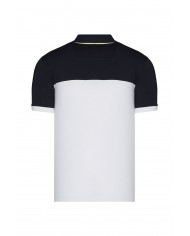 polo navy/lime/white uomo con logo e patchwork | AERONAUTICA MILITARE polo navy/lime/white uomo con logo e patchwork | AERONAUTICA MILITARE