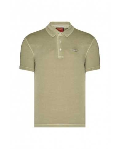 polo menta da uomo con stemma logato ricamato | AERONAUTICA MILITARE