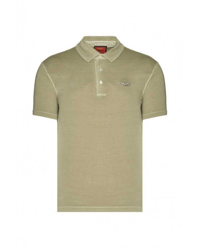 polo menta da uomo con stemma logato ricamato | AERONAUTICA MILITARE polo menta da uomo con stemma logato ricamato | AERONAUTICA MILITARE