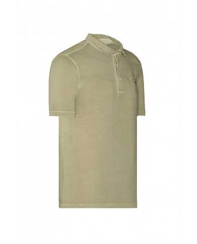 polo menta da uomo con stemma logato ricamato | AERONAUTICA MILITARE