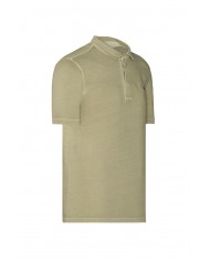 polo menta da uomo con stemma logato ricamato | AERONAUTICA MILITARE