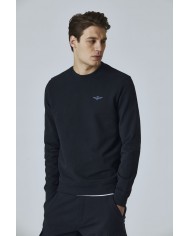 felpa blu scuro da uomo con logo ricamato | AERONAUTICA MILITARE felpa blu scuro da uomo con logo ricamato | AERONAUTICA MILITARE