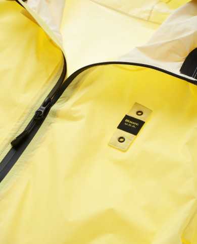 giacca a vento iris giallo da uomo con logo e scudo logata | BLAUER