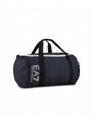 borsone nero da uomo con tracolla e patch logo ricamata | EA7 borsone nero da uomo con tracolla e patch logo ricamata | EA7