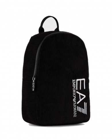 zaino nero da donna logato grande in verticale davanti | EA7