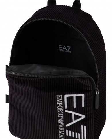 zaino nero da donna logato grande in verticale davanti | EA7