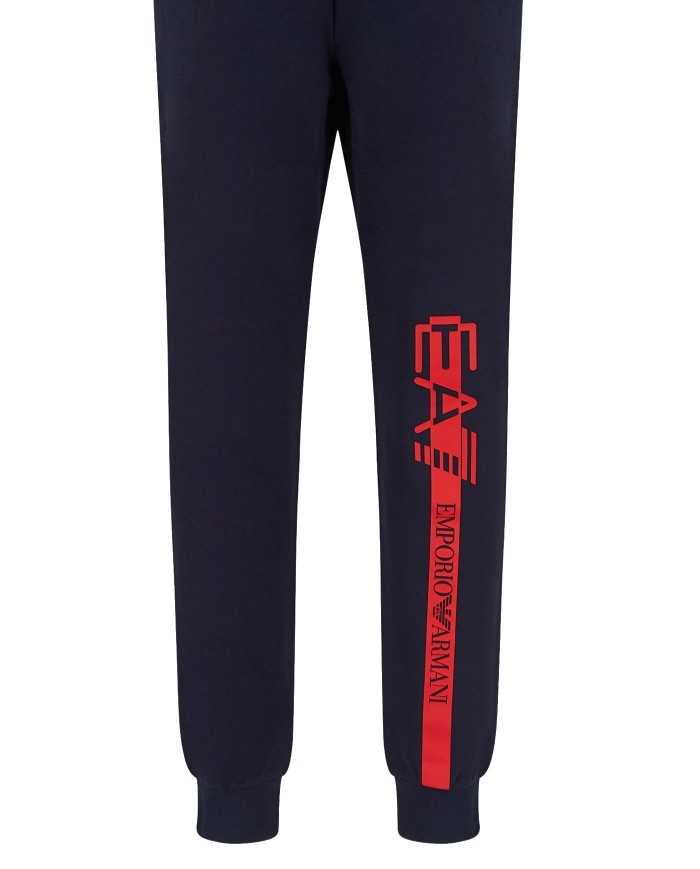 pantaloni navy blue da uomo con stripes logate rosse | EA7 pantaloni navy blue da uomo con stripes logate rosse | EA7