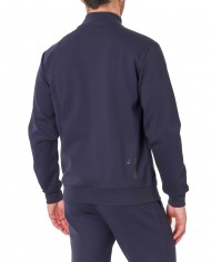 felpa navy blue da uomo con logo in rilievo argentato | EA7