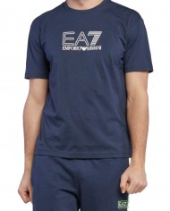 t-shirt navy blue con maxi logo bianco stampato sul petto | EA7 t-shirt navy blue con maxi logo bianco stampato sul petto | EA7